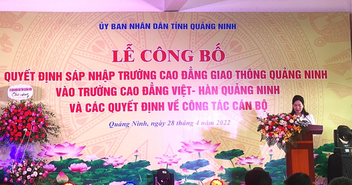 Chính thức sáp nhập Trường CĐ Giao thông Quảng Ninh vào Trường CĐ Việt - Hàn  | Giáo dục Việt Nam