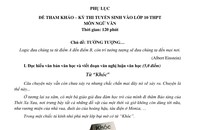 Đề tham khảo thi vào 10 môn Ngữ văn ở TPHCM: Hết thời "học tủ, học vẹt"!