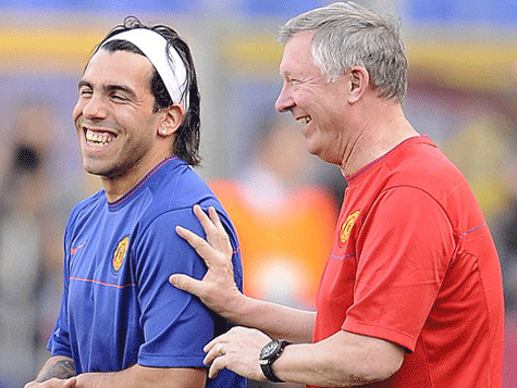 Tevez và Sir Alex hồi còn Man United