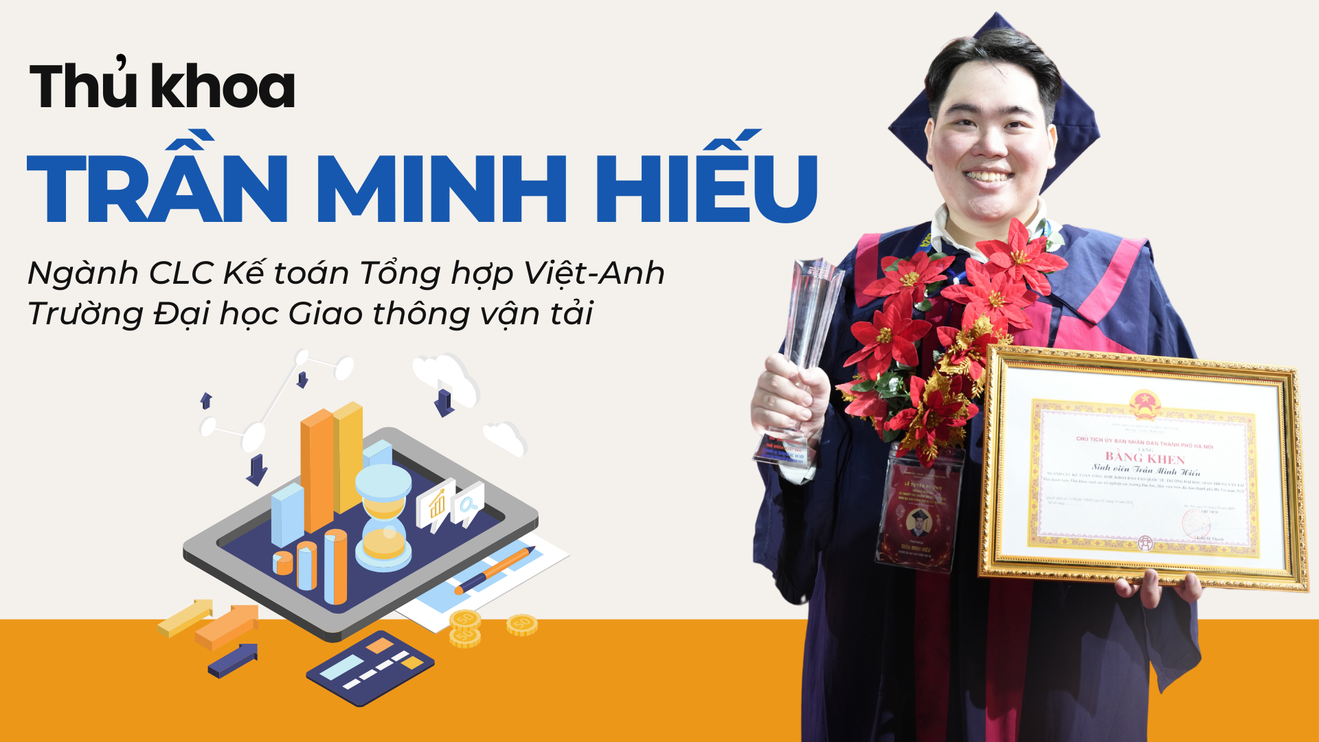 Loạt thành tích ấn tượng của thủ khoa đầu ra Trường ĐH Giao thông vận tải