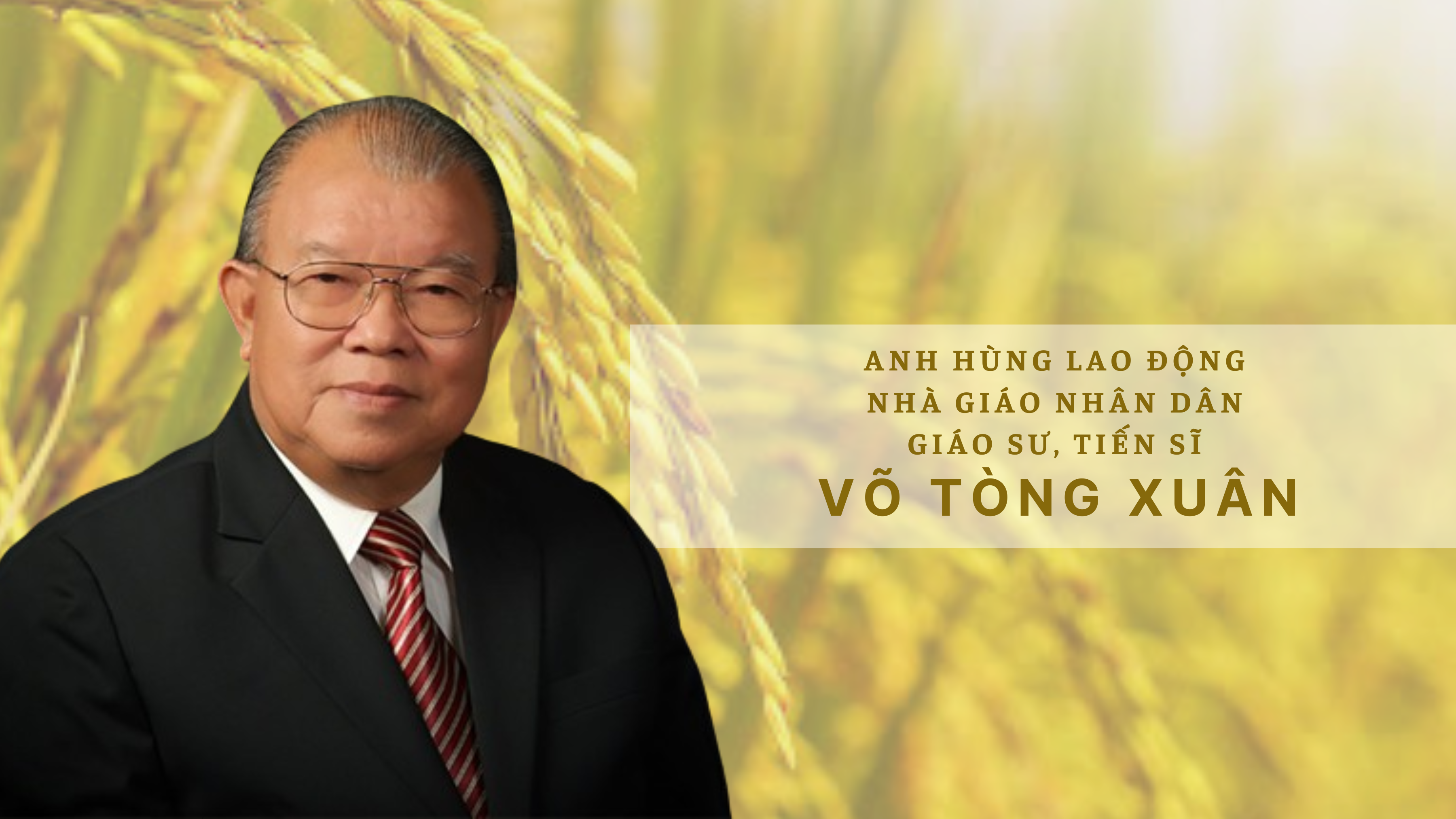 AHLĐ, NGND, GS.TS Võ Tòng Xuân: Một đời trăn trở, cống hiến cho nông nghiệp