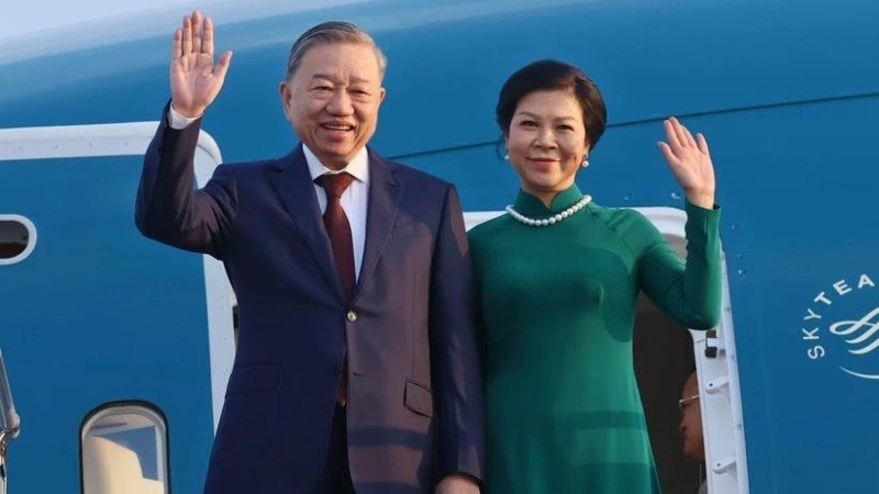 Tổng Bí thư Tô Lâm và Phu nhân. (Ảnh: TTXVN) Tổng Bí thư Tô Lâm và Phu nhân. (Ảnh: TTXVN)