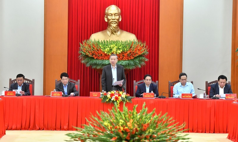 Tổng Bí thư Tô Lâm và các đồng chí lãnh đạo Đảng, Nhà nước dự phiên họp. Ảnh: Đăng Khoa Tổng Bí thư Tô Lâm và các đồng chí lãnh đạo Đảng, Nhà nước dự phiên họp. Ảnh: Đăng Khoa