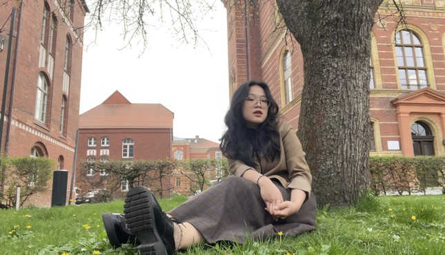 Dương Thị Minh Ngọc tại Đại học Greifswald, Đức. Ảnh: NVCC Dương Thị Minh Ngọc tại Đại học Greifswald, Đức. Ảnh: NVCC