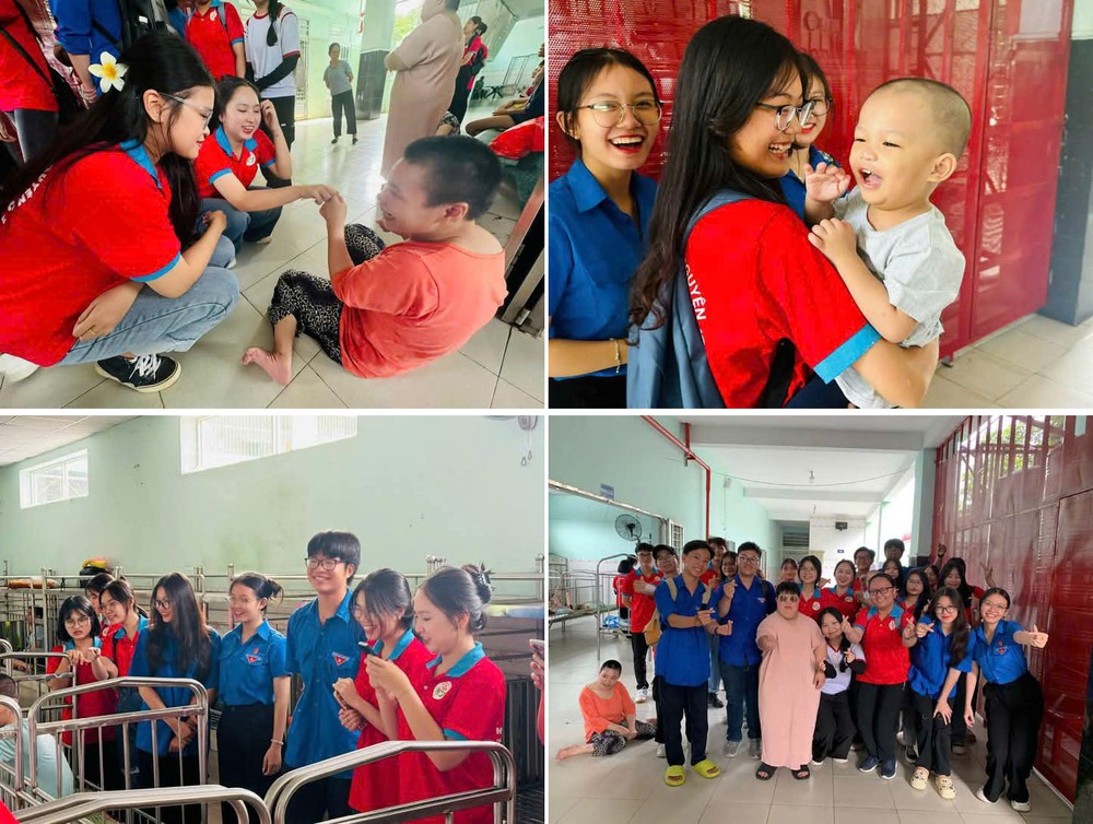 Học sinh Trường Trung học phổ thông Trần Quang Khải đến thăm và tặng quà các em nhỏ tại Mái ấm Thiện Duyên. 8b1dfdf18a05345b6d14.jpg