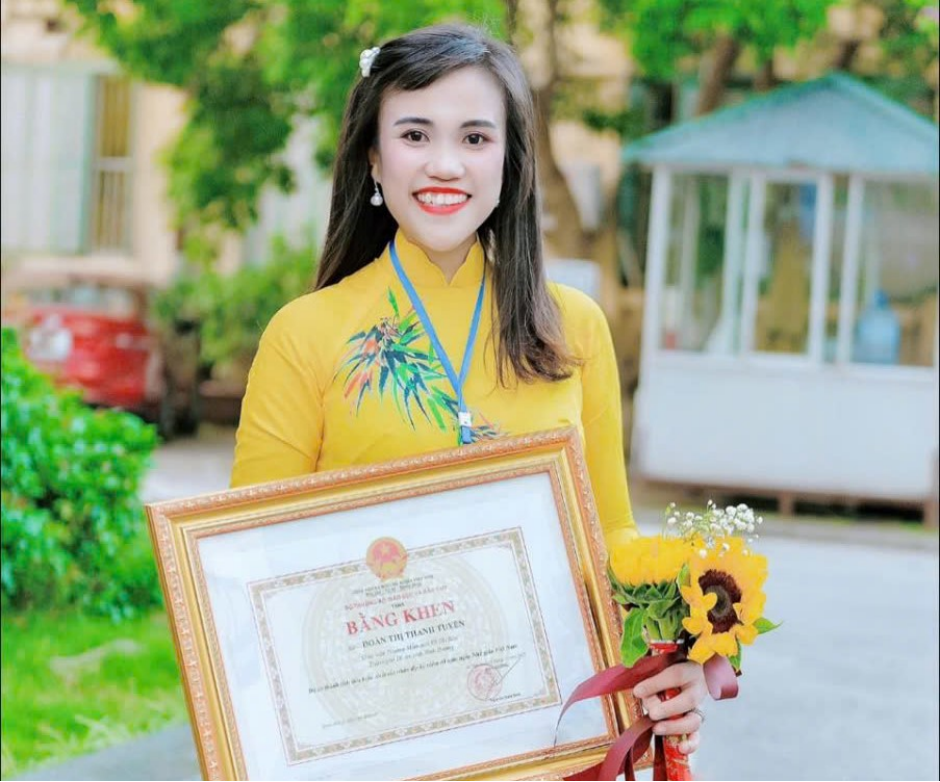 Cô giáo Đoàn Thị Thanh Tuyền, giáo viên Trường Mầm non Võ Thị Sáu (thành phố Dĩ An, tỉnh Bình Dương). (Ảnh: NVCC) unnamed (92).png