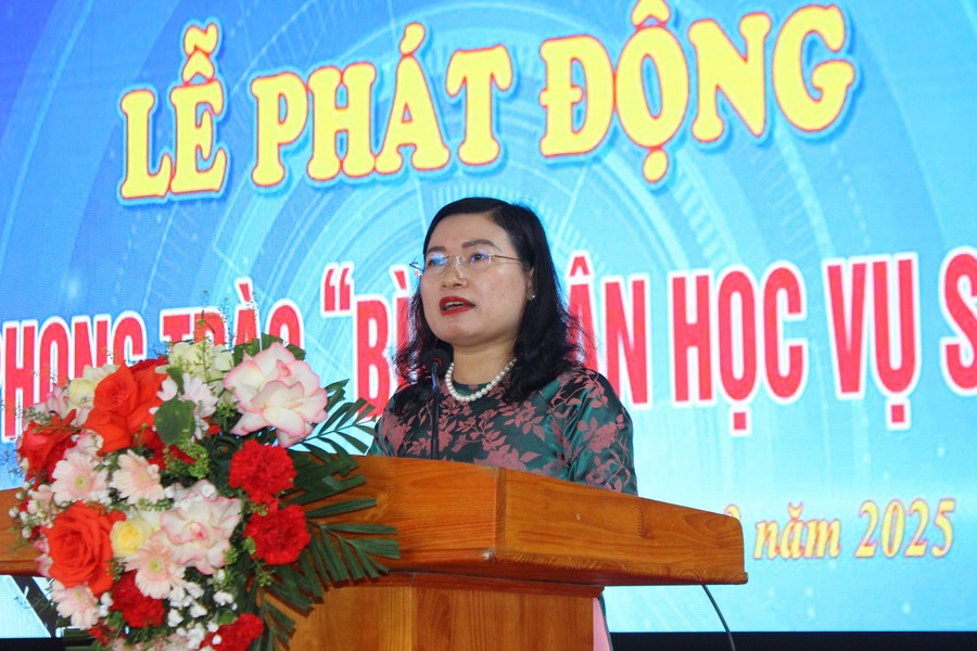 Bà Nguyễn Thị Nguyệt, Giám đốc Sở Giáo dục và Đào tạo tỉnh Hà Tĩnh. (Ảnh: hatinh.edu.vn) img-0217.jpg
