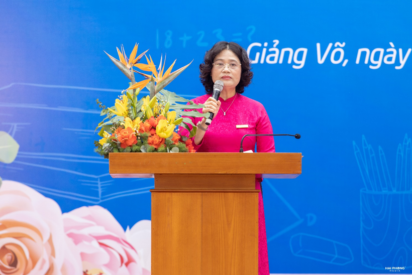Cô Tô Thị Hải Yến đánh giá năm 2024 là một năm thành công với Trường THCS Giảng Võ (Ba Đình, Hà Nội). Ảnh: website nhà trường 21112022091456_2.png