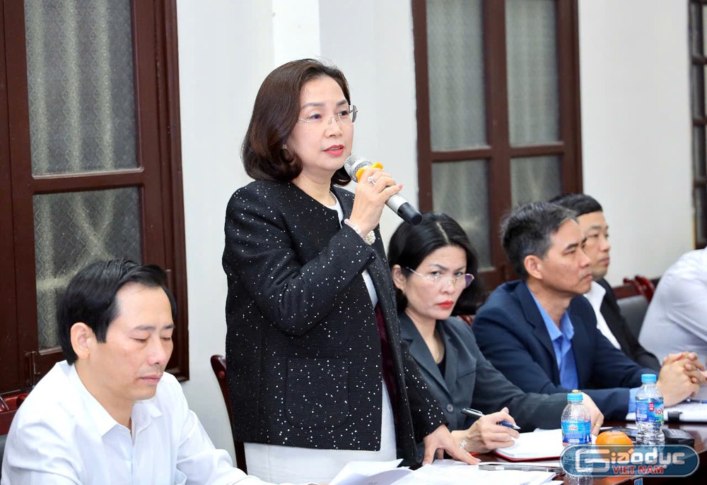 Bà Nguyễn Thị Vân Anh - Trưởng Phòng Giáo dục và Đào tạo quận Hồng Bàng phát biểu ý kiến (Ảnh: LT) GDVN_kiem-tra-tt29-11.jpg