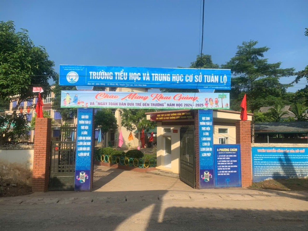 Trường Tiểu học và Trung học cơ sở Tuân Lộ. (Ảnh: FB nhà trường) sap-nhap-truong-tieu-hoc-trung-hoc-co-so-tinh-hoa-binh.jpg