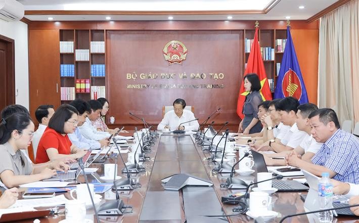 Quang cảnh buổi làm việc. Ảnh: Bộ Giáo dục và Đào tạo. Quang cảnh buổi làm việc. Ảnh: Bộ Giáo dục và Đào tạo.