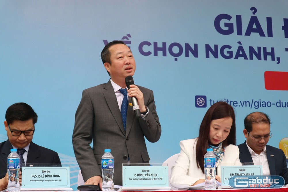 Tiến sĩ Đồng Văn Ngọc - Hiệu trưởng Trường Cao đẳng Cơ điện Hà Nội. (Ảnh: Thúy Hiền) gdvn-ts dong van ngoc.jpg