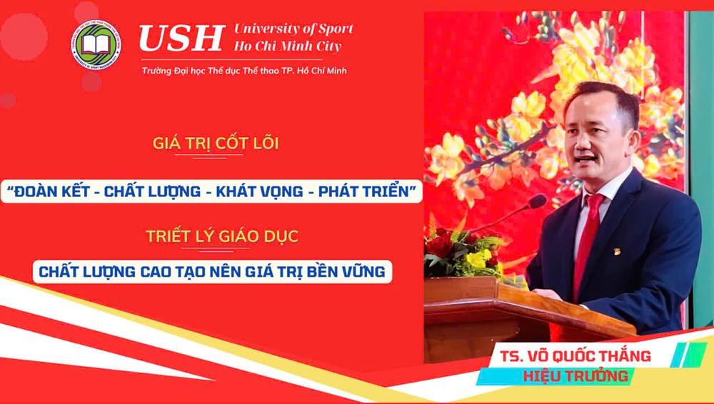 Tiến sĩ Võ Quốc Thắng - Hiệu trưởng Trường Đại học Thể dục Thể thao Thành phố Hồ Chí Minh. Ảnh: NVCC. z6255753615720_57b067fad11543befb0fe3c3a03edbeb.jpg