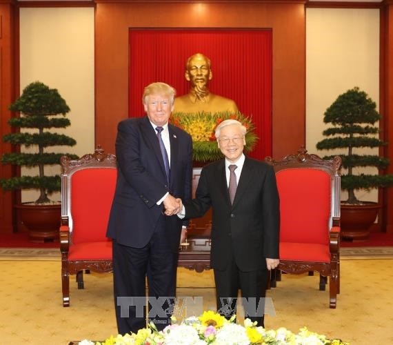 Tổng Bí thư Nguyễn Phú Trọng tiếp Tổng thống Hoa Kỳ Donald ...