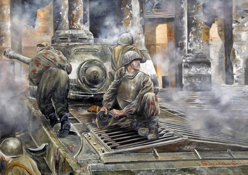 Chiến tranh thế giới thứ II qua tranh vẽ tuyệt đẹp của họa