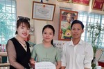 Nữ sinh Võ Thị Thúy An gửi lời cảm ơn đến Báo điện tử Giáo dục Việt Nam