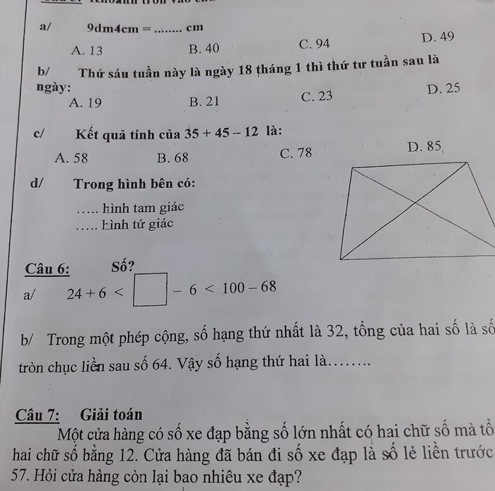 Tiểu học ra đề kiểm tra thế này, học hay là hành con trẻ? ảnh 2