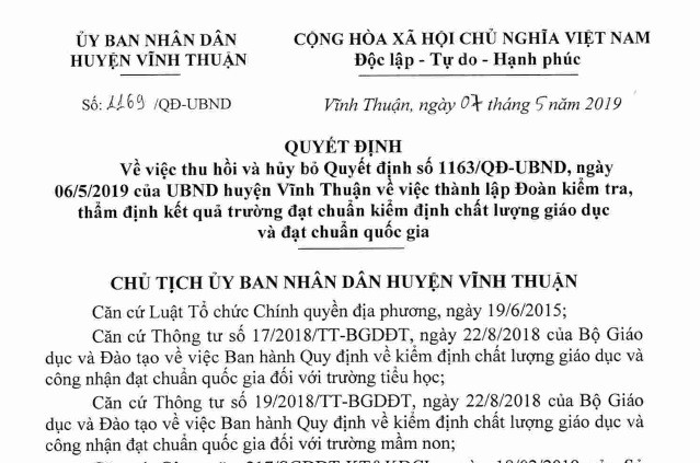 Dấu hỏi lớn cho 22 trường đạt chuẩn quốc gia ở Vĩnh Thuận ảnh 2