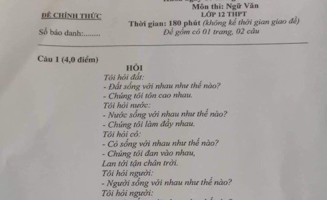 Hàng loạt đề thi Ngữ văn ra trùng đề khiến giáo viên ngao ngán