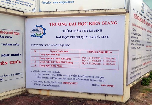 Trường Đại học Kiên Giang bị buộc dừng 3 lớp đào tạo chui