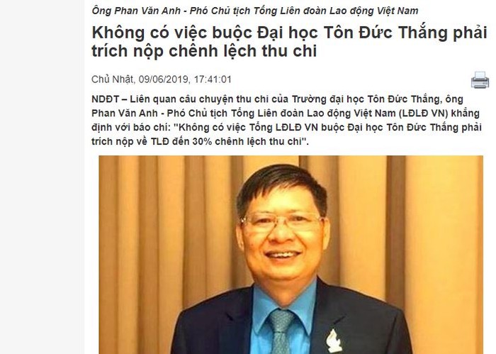 Nếu Tổng liên đoàn không đòi Đại học Tôn Đức Thắng nộp 30%, cần sớm sửa quy định