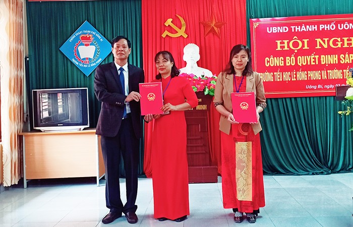 Uông Bí sáp nhập 2 trường tiểu học, thành lập Trường tiểu học Lê Hồng Phong