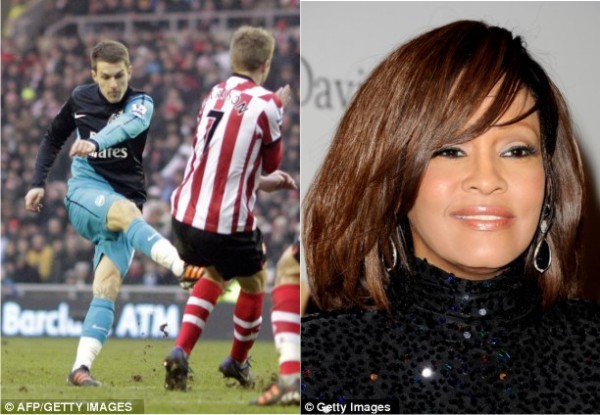 Ngày 12/2, Ramsey làm tung lưới Sunderland, nữ danh ca Whitney Houston đột tử.