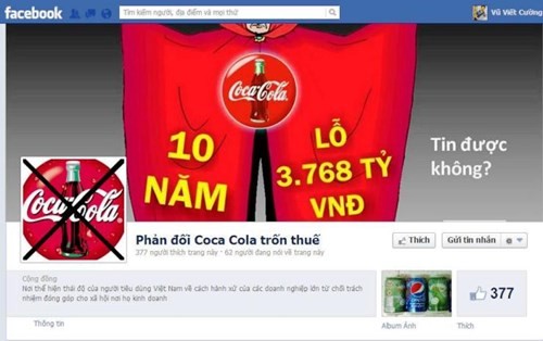 Coca-Cola dính nghi án chuyển giá trốn thuế, người tiêu dùng Việt lên tiếng phản đối mạnh mẽ nhưng tiếc đó chỉ là cách ứng xử theo kiểu phong trào và không có việc làm đích thực