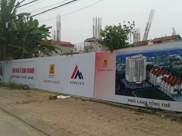 Dự án Khu nhà ở tái định cư và kinh doanh ở phường Phú Thượng, quận Tây Hồ, Hà Nội do Housing Group liên doanh với Công ty Xây lắp hóa chất thực hiện.