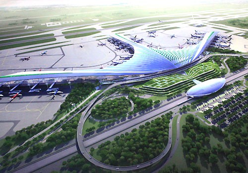 Tổng công ty Cảng Hàng không Việt Nam (ACV) xuất Bộ Giao thông kiến nghị Chính phủ chọn phương án 7, với thiết kế hình lá dừa cho không gian kiến trúc sân bay Tân Sơn Nhất - ảnh Đ. Loan / VnExprees