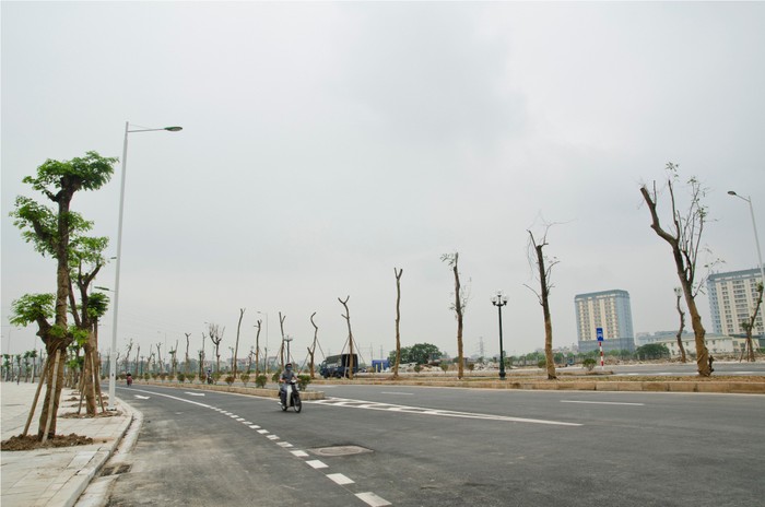 Một đoạn tuyến đường dài 3,5 km thuộc dự án đường Trần Hữu Dực nối đường Lê Đức Thọ với đường 70. ảnh H.Lực