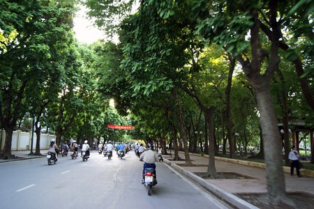 Đường Trần Phú là con đường đẹp của thủ đô, đã đi vào trong thơ ca. Ảnh: PV