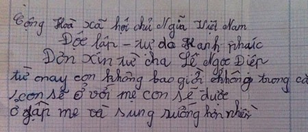 Bé gái từ cha, gián tiếp đẩy mẹ vào tù, An ninh Xã hội, con gai bat tri, con gai day me vao tu, day me vao tu, con gai viet don tu cha, viet don tu cha, khong day duoc con, bao, bao cong an, bao an ninh, vn