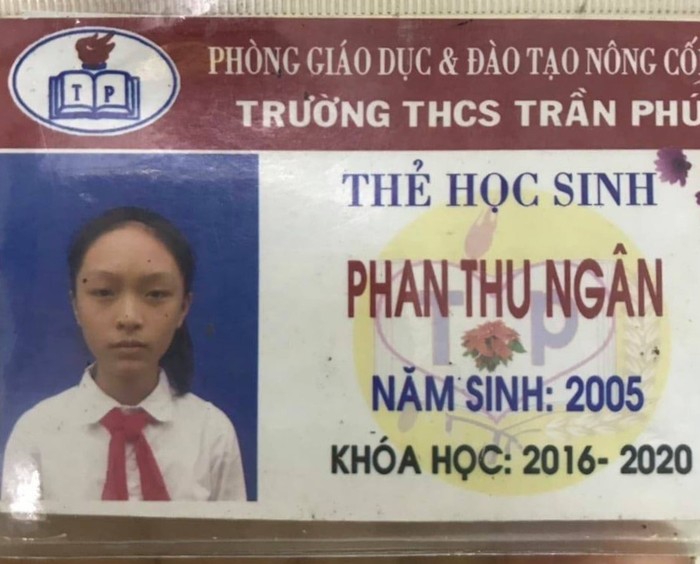 Ai thấy cháu Phan Thu Ngân xin báo tin cho gia đình (Ảnh gia đình cung cấp)