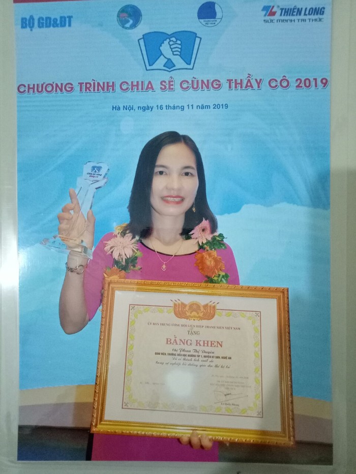 Cô Phan Thị Duyên giáo viên Trường Tiểu học Mường Típ 1 huyện Kỳ Sơn tỉnh Nghệ An (Ảnh nhân vật cung cấp)