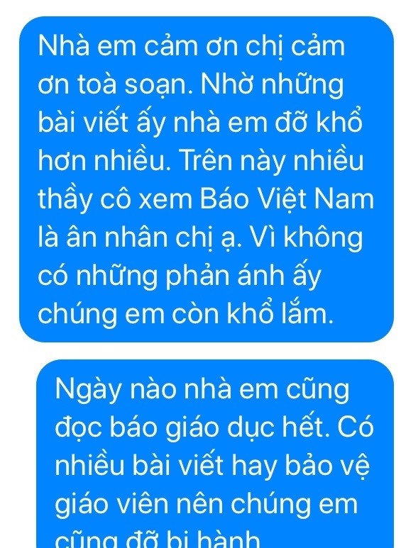 Lời cảm ơn của một giáo viên (Ảnh tác giả)