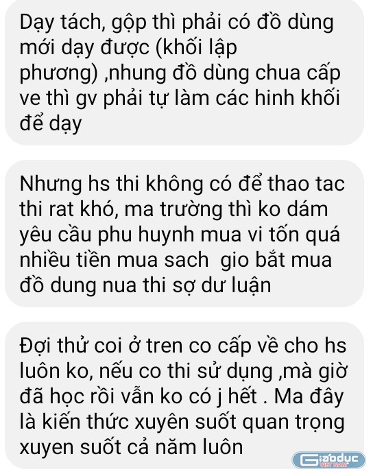 Giáo viên bức xúc vì phải dạy chay, học chay (Ảnh: Phan Tuyết)