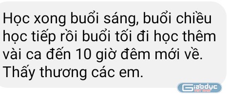 Tin nhắn của một giáo viên trung học (Ảnh tác giả)
