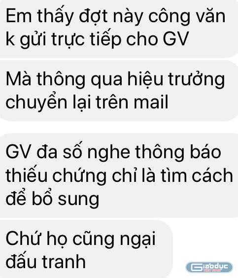 Tin nhắn của giáo viên Đắk Nông