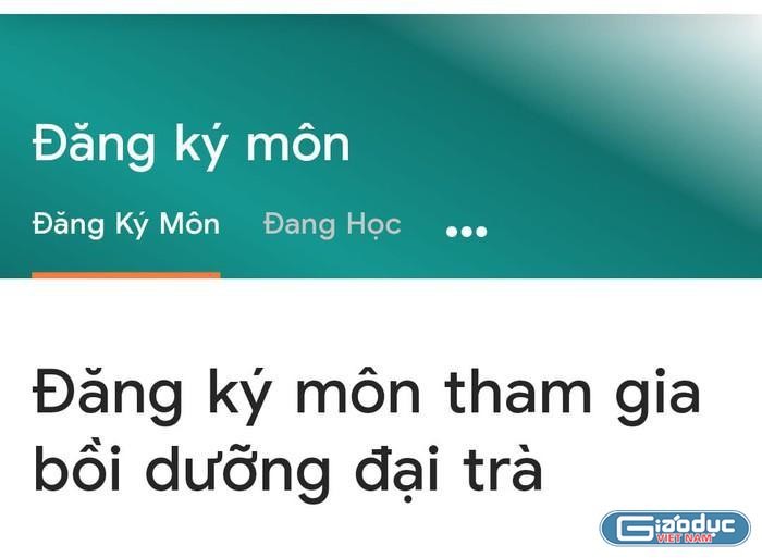 Nội dung bồi dưỡng trực tuyến hiện nay có phần nặng đối với nhiều giáo viên (Ảnh chụp từ màn hình trang web bồi dưỡng trực tuyến). (Ảnh N.D)