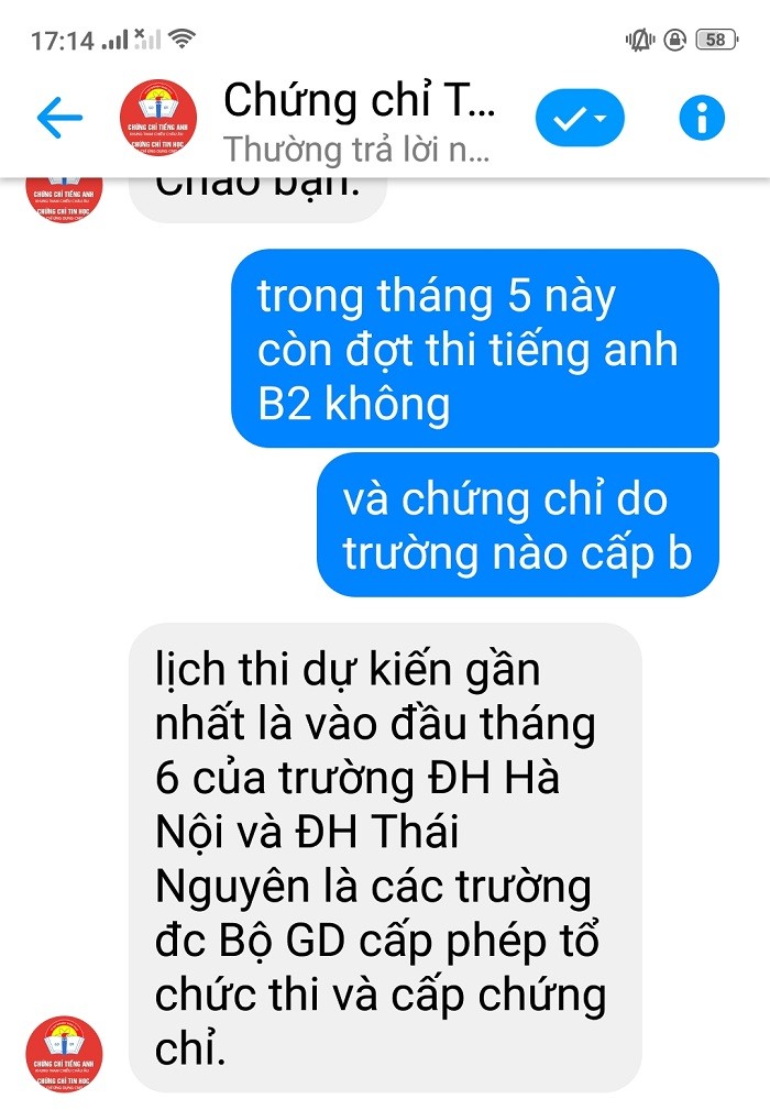 Các trung tâm chứng chỉ 3 không vẫn tư vấn và tổ chức thi, cấp chứng chỉ bình thường (Ảnh: Vũ Ninh)