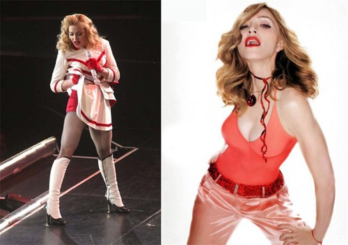 Madonna không chỉ có trang phục kệch cỡm mà những màn vũ đạo biểu diễn trên sân khấu của cô luôn làm khán giả nóng mắt