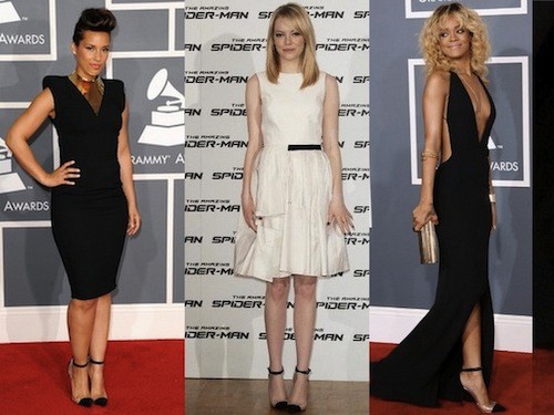 Alicia Keys - Emma Stone - Rihanna cùng chọn mẫu giày mũi đen để xuất hiện trên thảm đỏ.