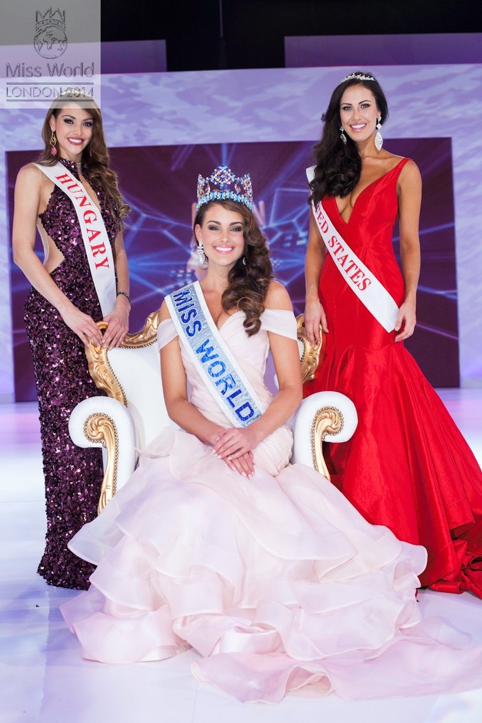 Tân hoa hậu thế giới 2014 Rolene Strauss và 2 Á hậu.