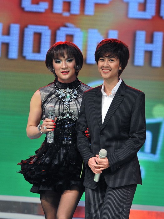 Đàm Vĩnh Hưng và "một nửa" Kim Thư chưa gây ấn tượng trong cuộc thi Cặp đôi hoàn hảo.