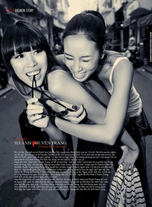 Siêu mẫu Hà Anh gặp Huyền Trang và khâm phục ý chí sắt đá để đạt được thành công khi cô là thí sinh tham gia cuộc thi Next top Model 2010.