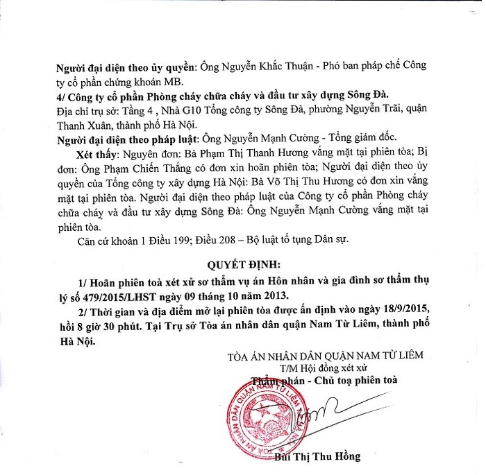 Những quyết định gây nghi ngờ của Tòa án quận Nam Từ Liêm ở một vụ án dân sự ảnh 2