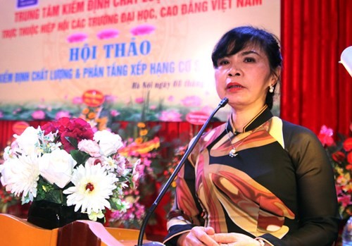 PGS.TS Nguyễn Phương Nga - Giám đốc Trung tâm Kiểm định chất lượng giáo dục (Hiệp hội Các trường đại học, cao đẳng Việt Nam) (Ảnh: Xuân Trung)