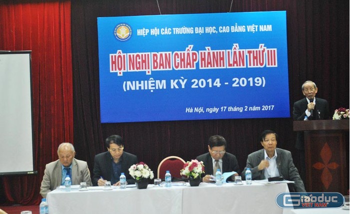 Hiệp hội các trường Đại học, Cao đẳng Việt Nam họp Ban Chấp hành lần thứ 3 (Ảnh: Thùy Linh)