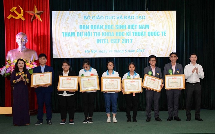 Việt Nam chỉ xếp sau Mỹ, Ấn Độ về dự án đoạt giải khoa học kỹ thuật quốc tế (Ảnh: Công Luân)